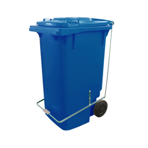 Carrinho Coletor de Lixo Com Pedal de 240 Litros - Imagem 2