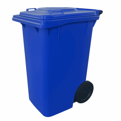 Carrinho Coletor de Lixo Sem Pedal de 240 Litros