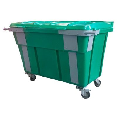 Container de Lixo 1200 Litros Com Tampa Bipartida
