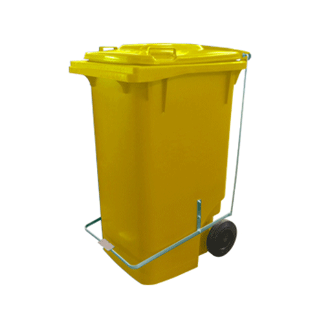 Carrinho Coletor de Lixo Com Pedal de 240 Litros