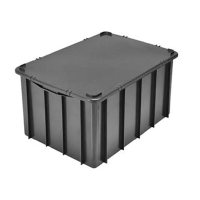 Caixa Plástica Fechada Com Tampa 61 Litros