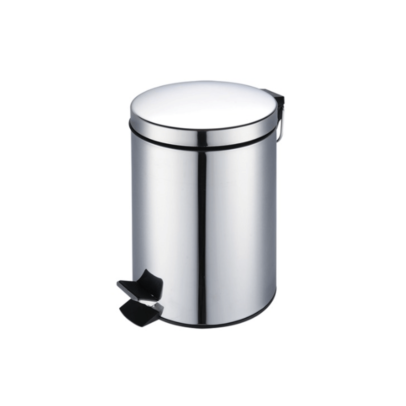 Lixeira em Aço Inox 20L com Pedal Redonda Banheiro e Cozinha