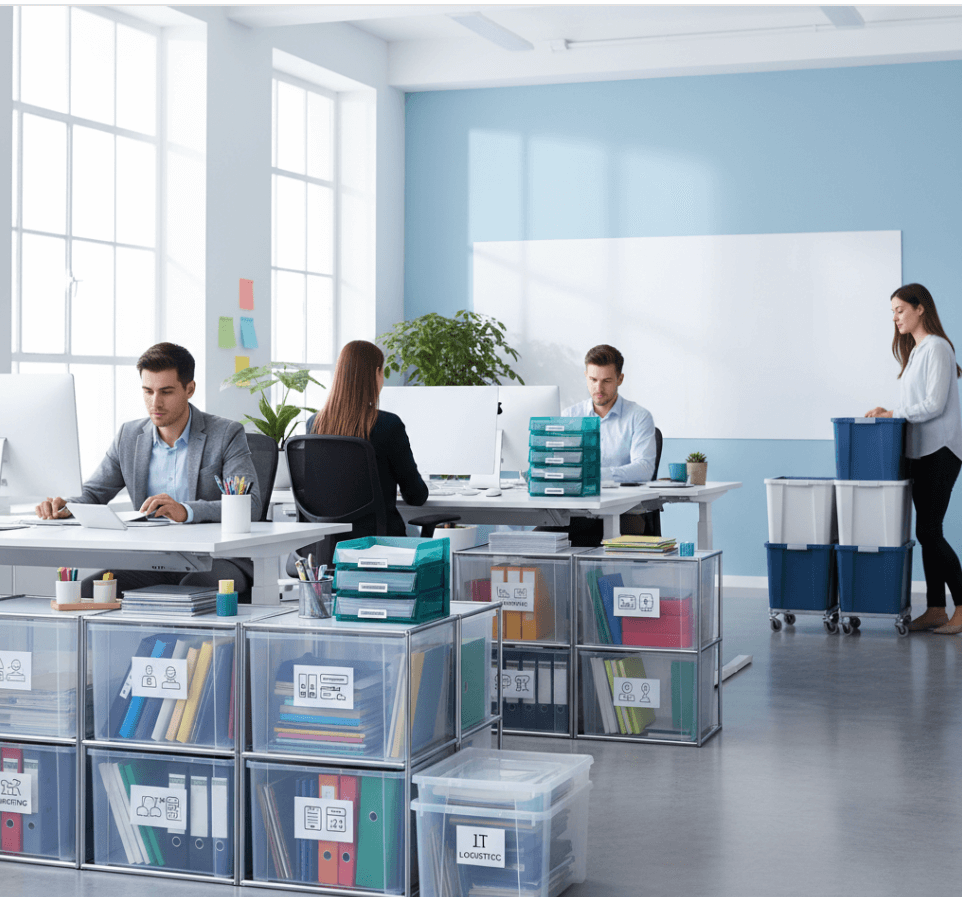Como as Caixas Plásticas Otimizam Ambientes Corporativos