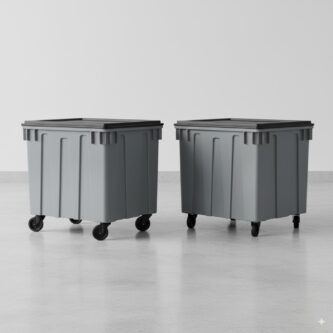 Caixa plástica 372L com ou sem rodas? Descubra a ideal!