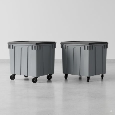 Caixa plástica 372L com ou sem rodas? Descubra a ideal!