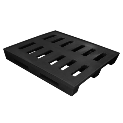 MASTER PALLET DE PLÁSTICO COM 4 ENTRADAS E ABAS – VAZADO 1,00M x 1,20M